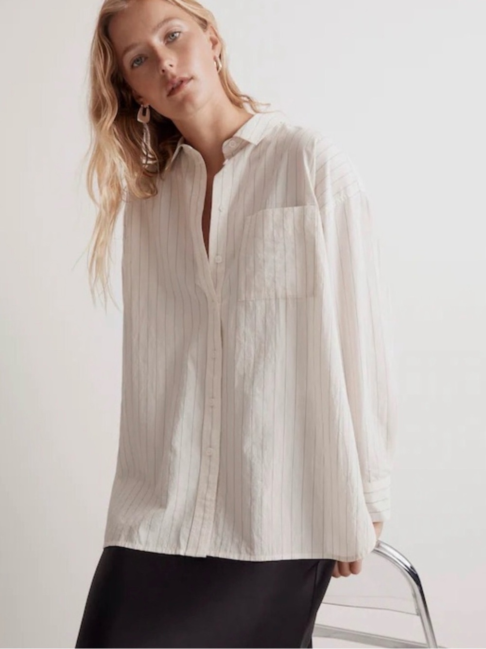 Madewell The Signature Poplin Oversized Shirt